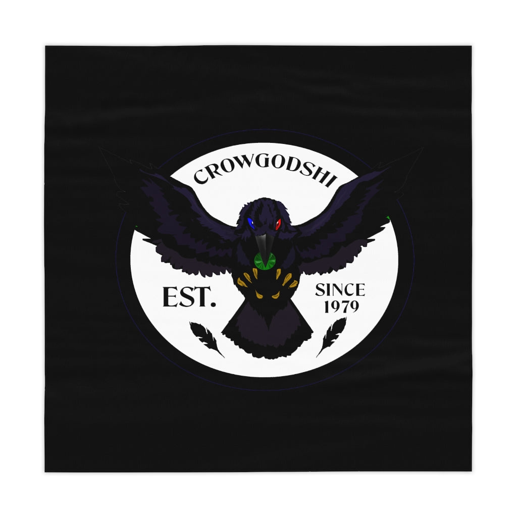 Crowgodshi Table Cloth, WHITE LOGO