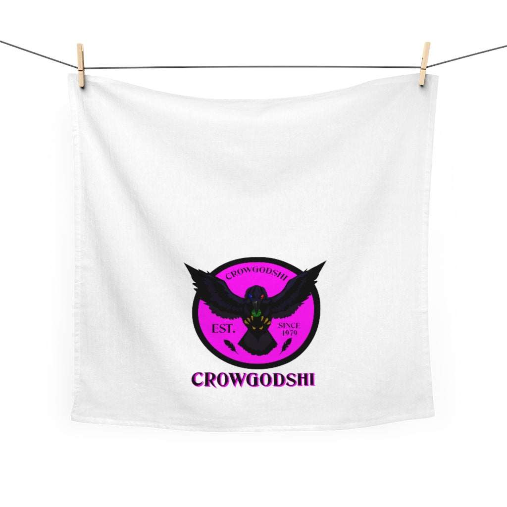 Crowgodshi Kitchen Towel, PINK LOGO
