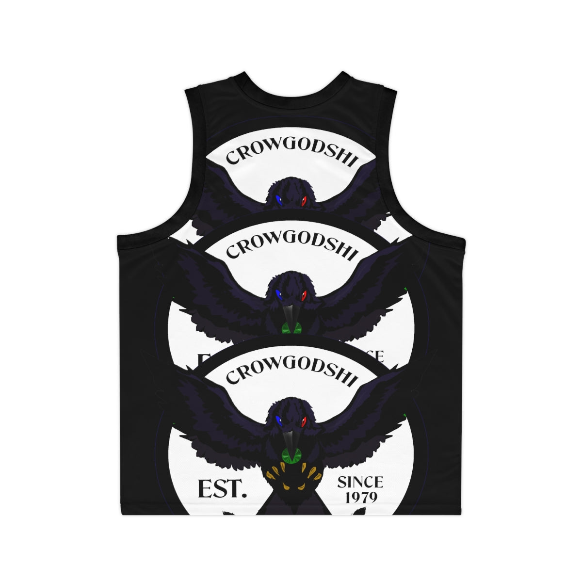 Special Edition Crowgodshi Designer Basketball Jersey, WHITE LOGO