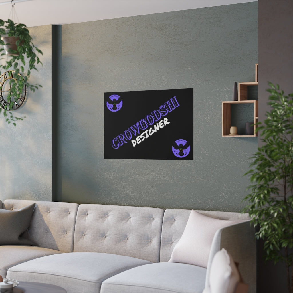 Crowgodshi Designer Satin Posters, PURPLE