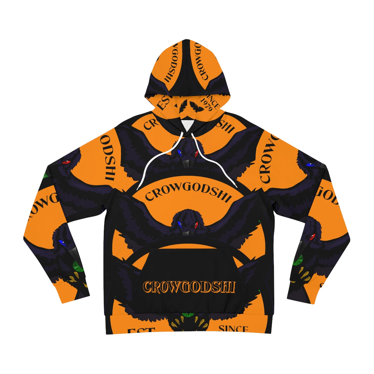 Special Edition Crowgodshi Designer Hoodie, ORANGE LOGO