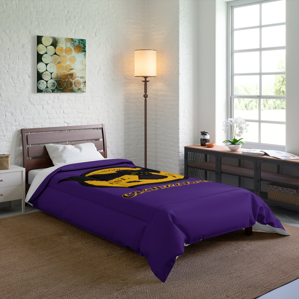Crowgodshi Purple & Gold ECU Edition Comforter