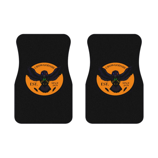 Crowgodshi Car Mats (2x Front), ORANGE