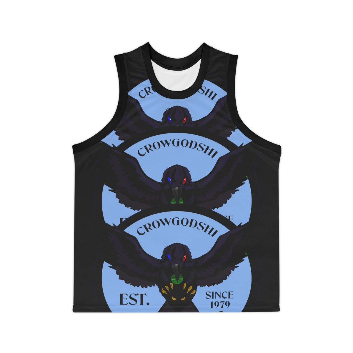 Special Edition Crowgodshi Designer Basketball Jersey, CAROLINA BLUE LOGO