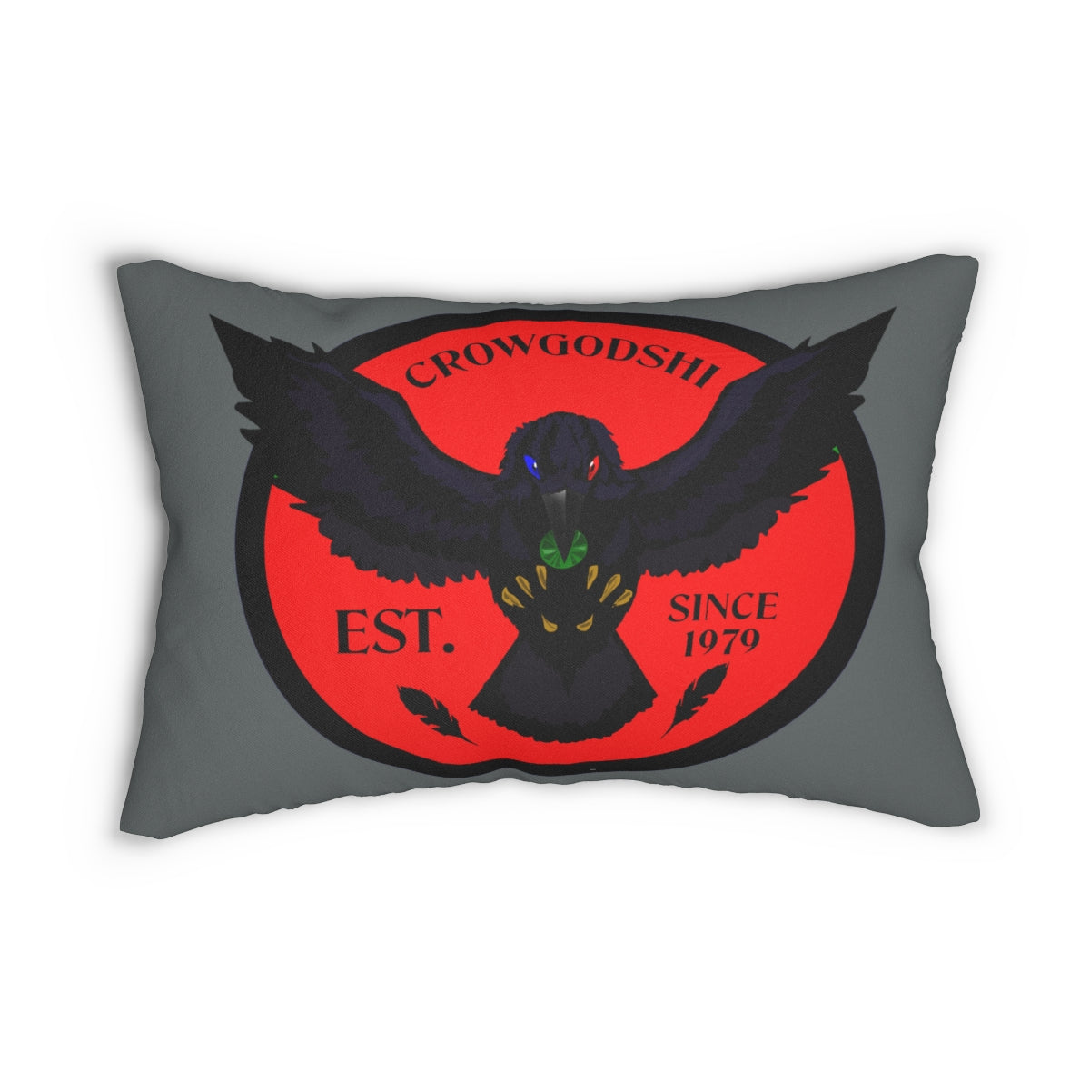 Crowgodshi First Generation Lumbar Pillow, RED LOGO