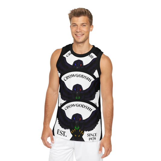 Special Edition Crowgodshi Designer Basketball Jersey, WHITE LOGO