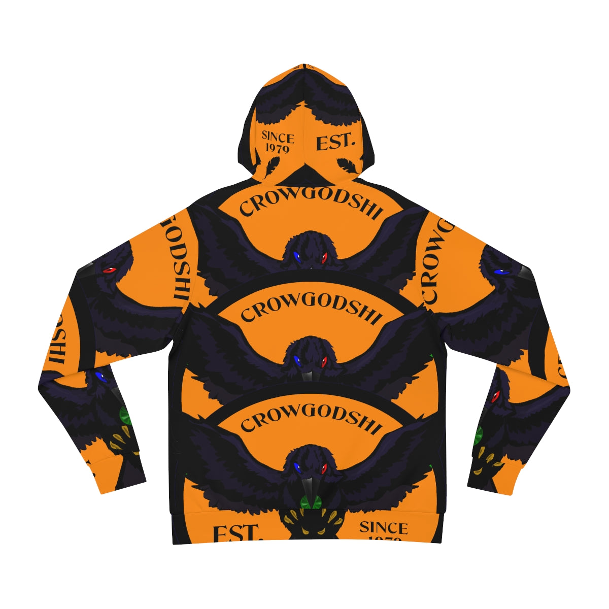 Special Edition Crowgodshi Designer Hoodie, ORANGE LOGO