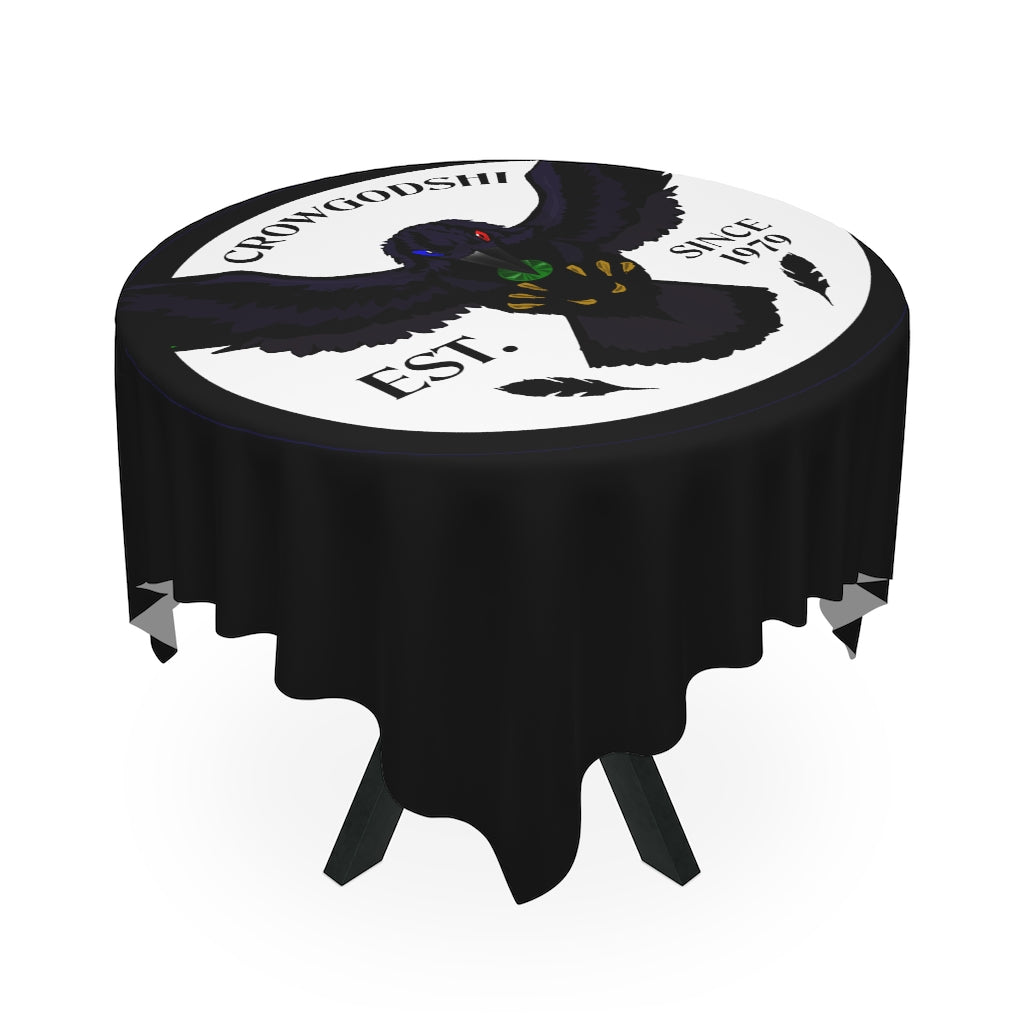 Crowgodshi Table Cloth, WHITE LOGO