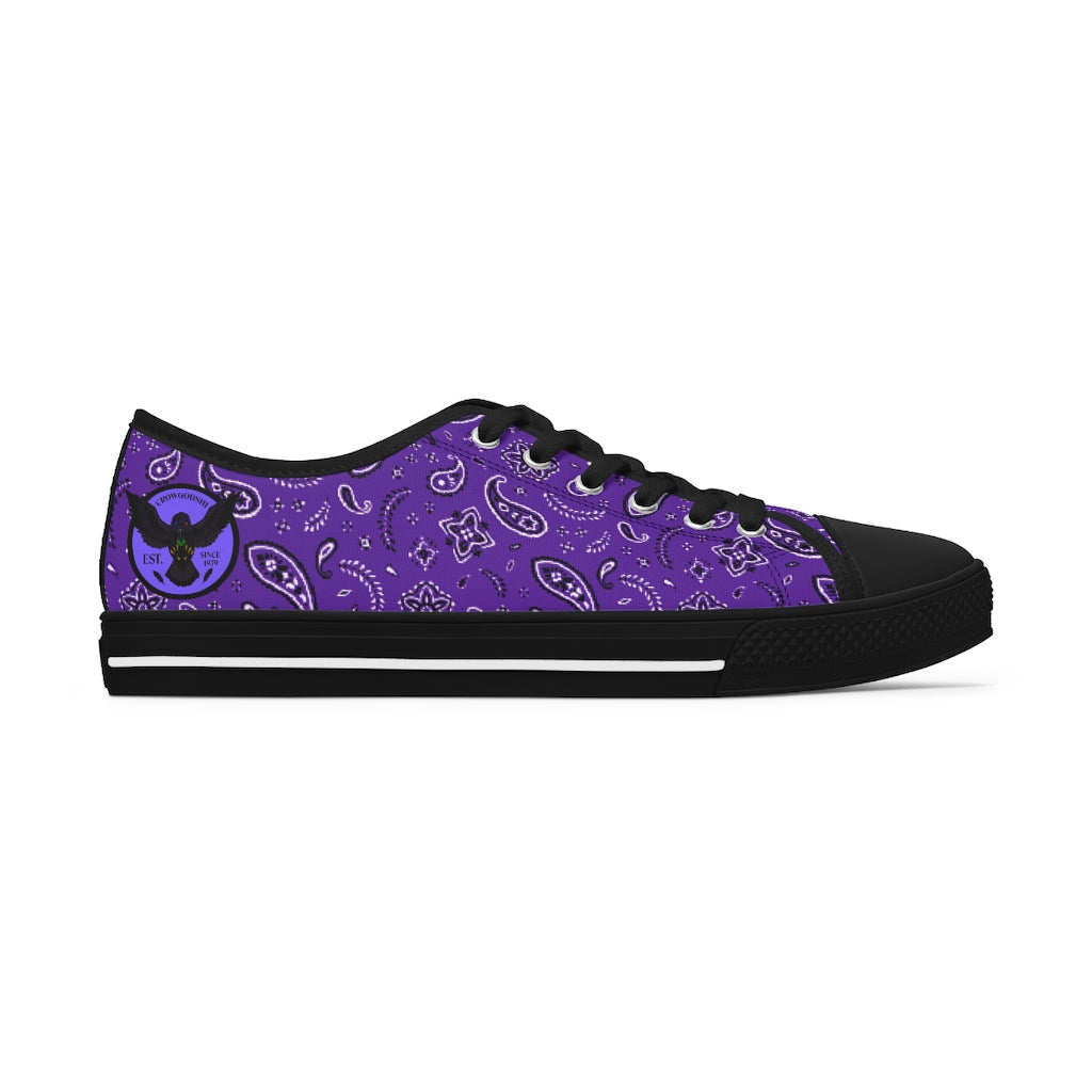 Women's Crowgodshi Purple Colors Low Top Sneakers