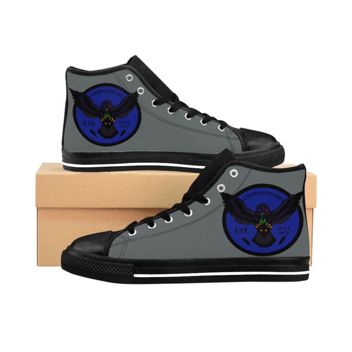 Crowgodshi 2nd Gen. High-Tops, DUKE BLUE LOGO