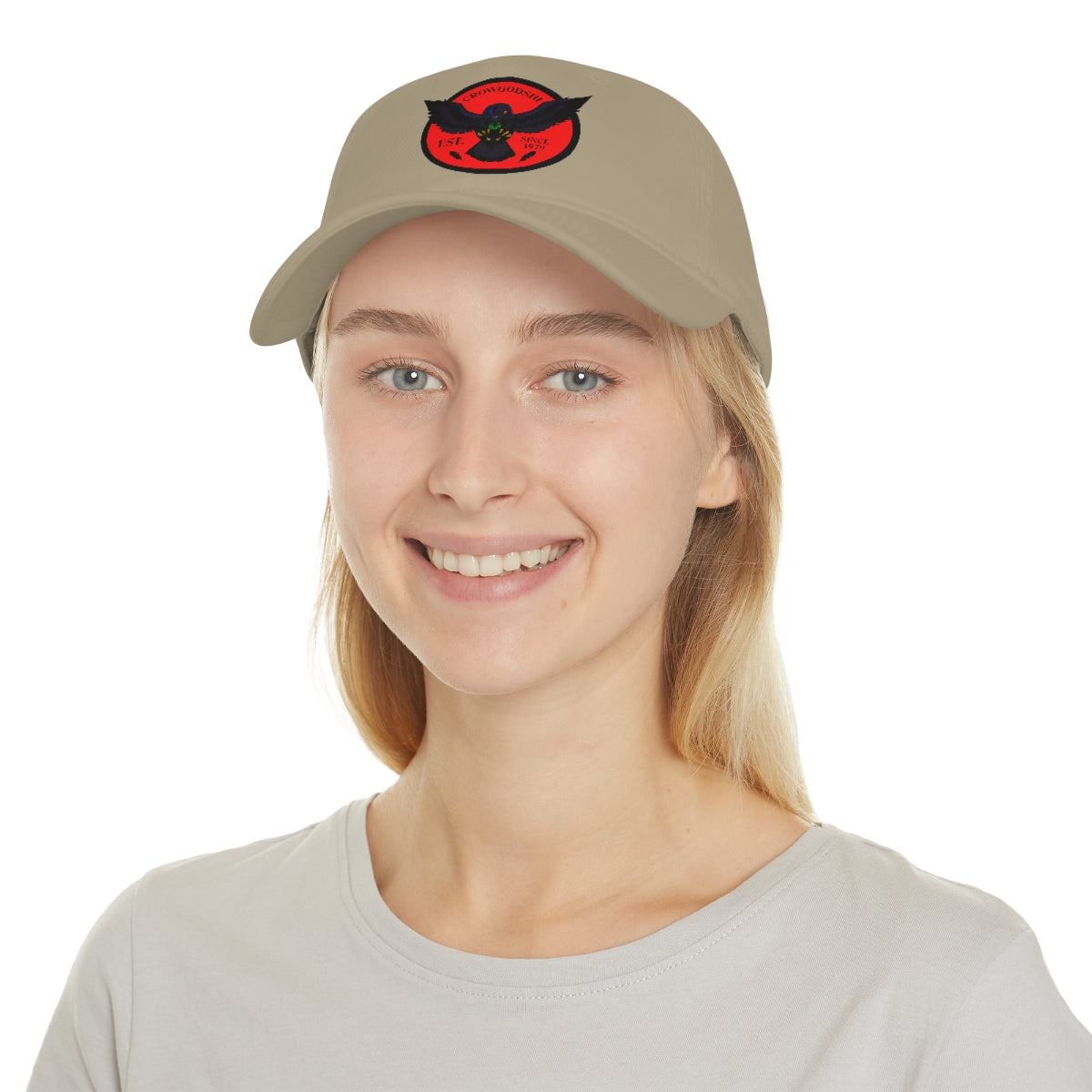 Crowgodshi Duckbill Hat, RED LOGO