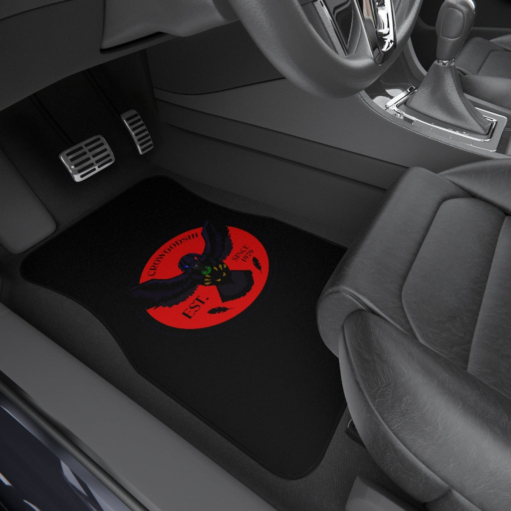 Crowgodshi Car Mats (2x Front), RED