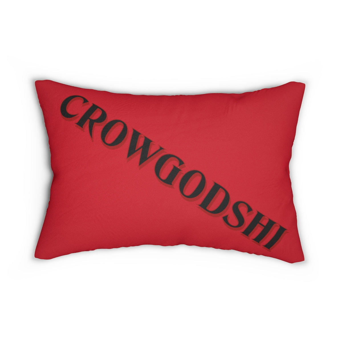 Crowgodshi First Generation Lumbar Pillow, BURGUNDY LOGO