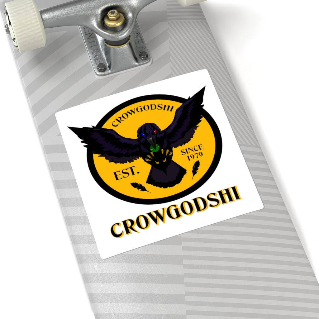 Crowgodshi Square Stickers, GOLD LOGO