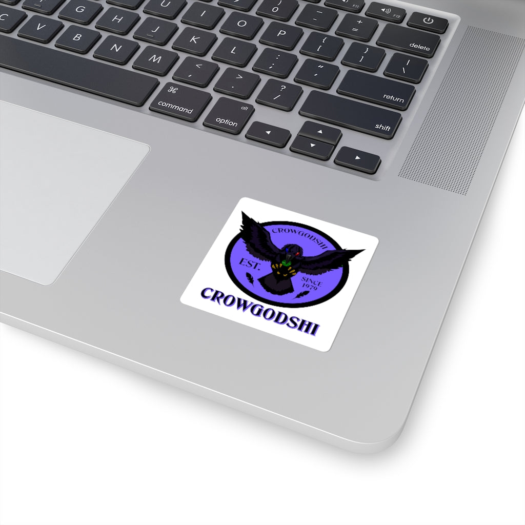Crowgodshi Square Stickers, PURPLE LOGO