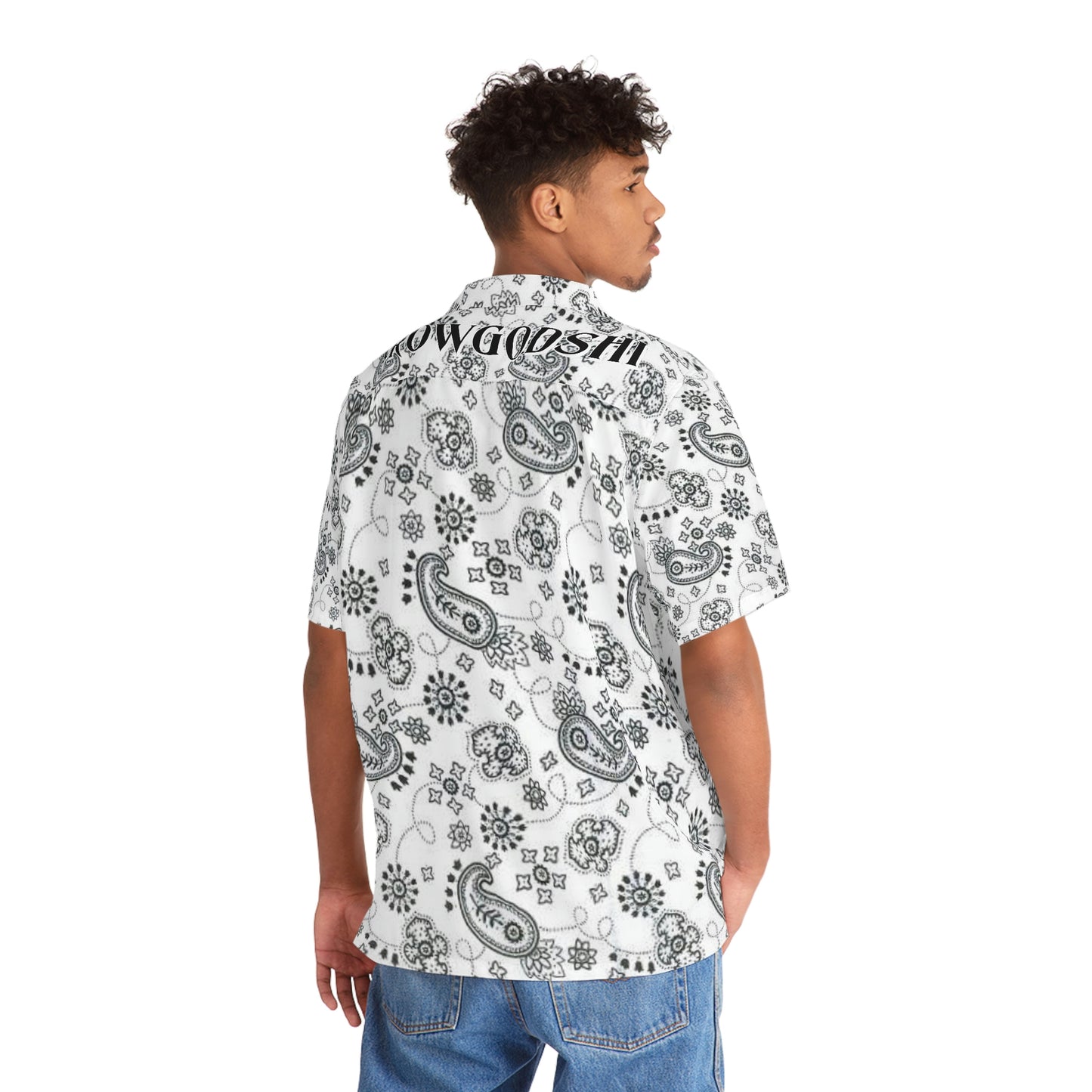 Crowgodshi Men's White Colors Hawaiian Shirt
