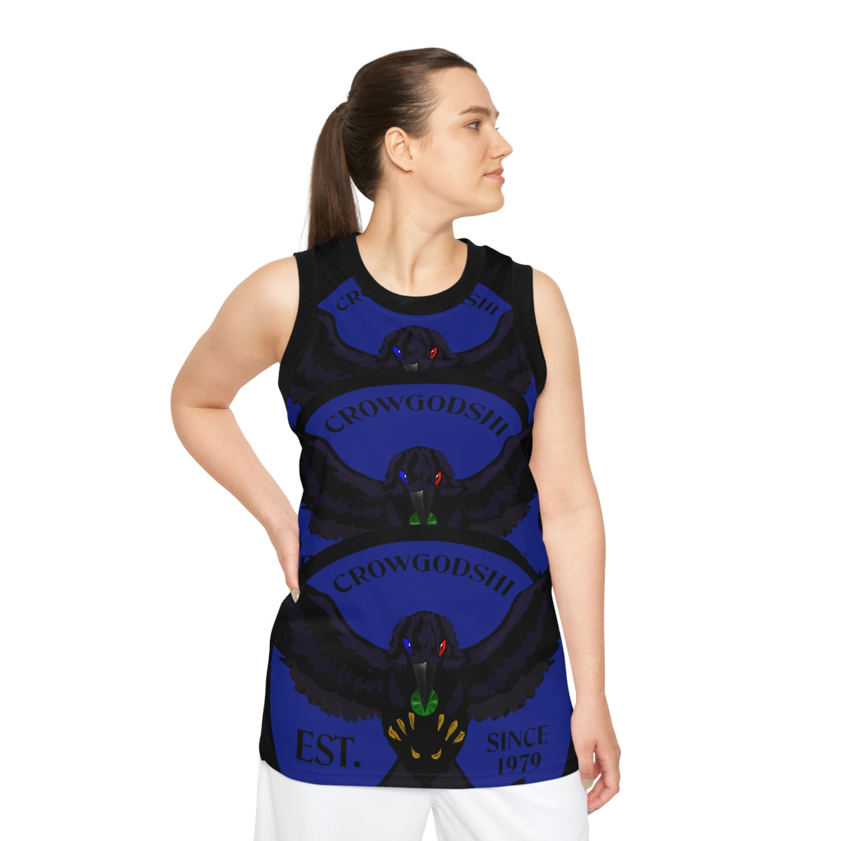 Special Edition Crowgodshi Designer Basketball Jersey, DUKE BLUE LOGO