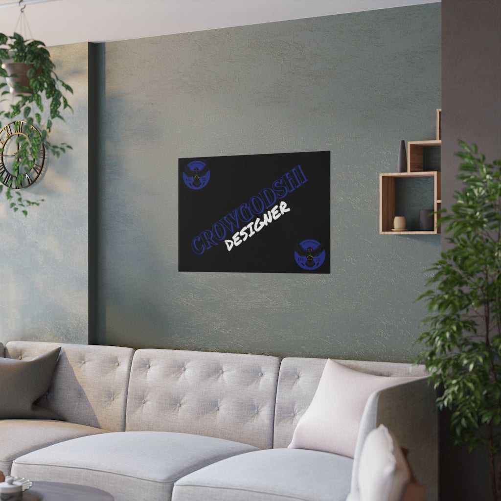 Crowgodshi Designer Satin Posters, DUKE BLUE