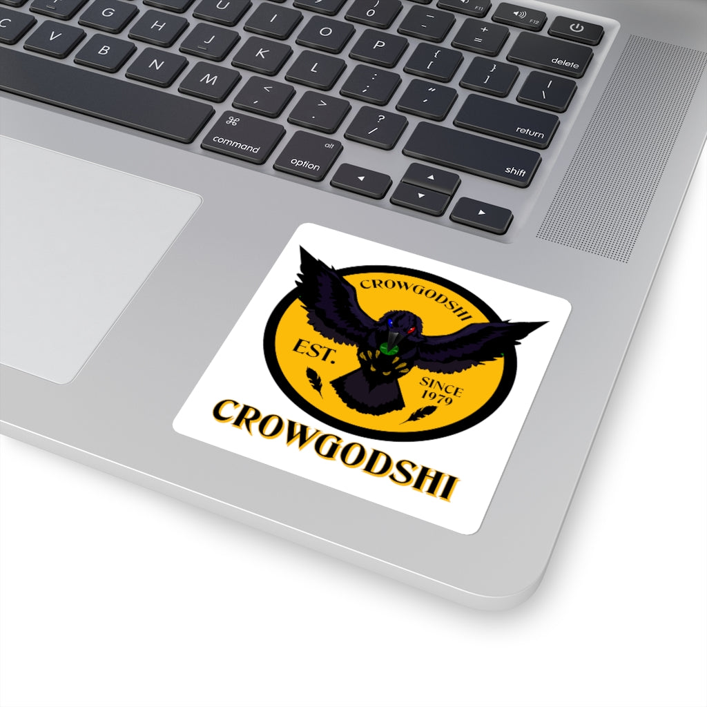 Crowgodshi Square Stickers, GOLD LOGO