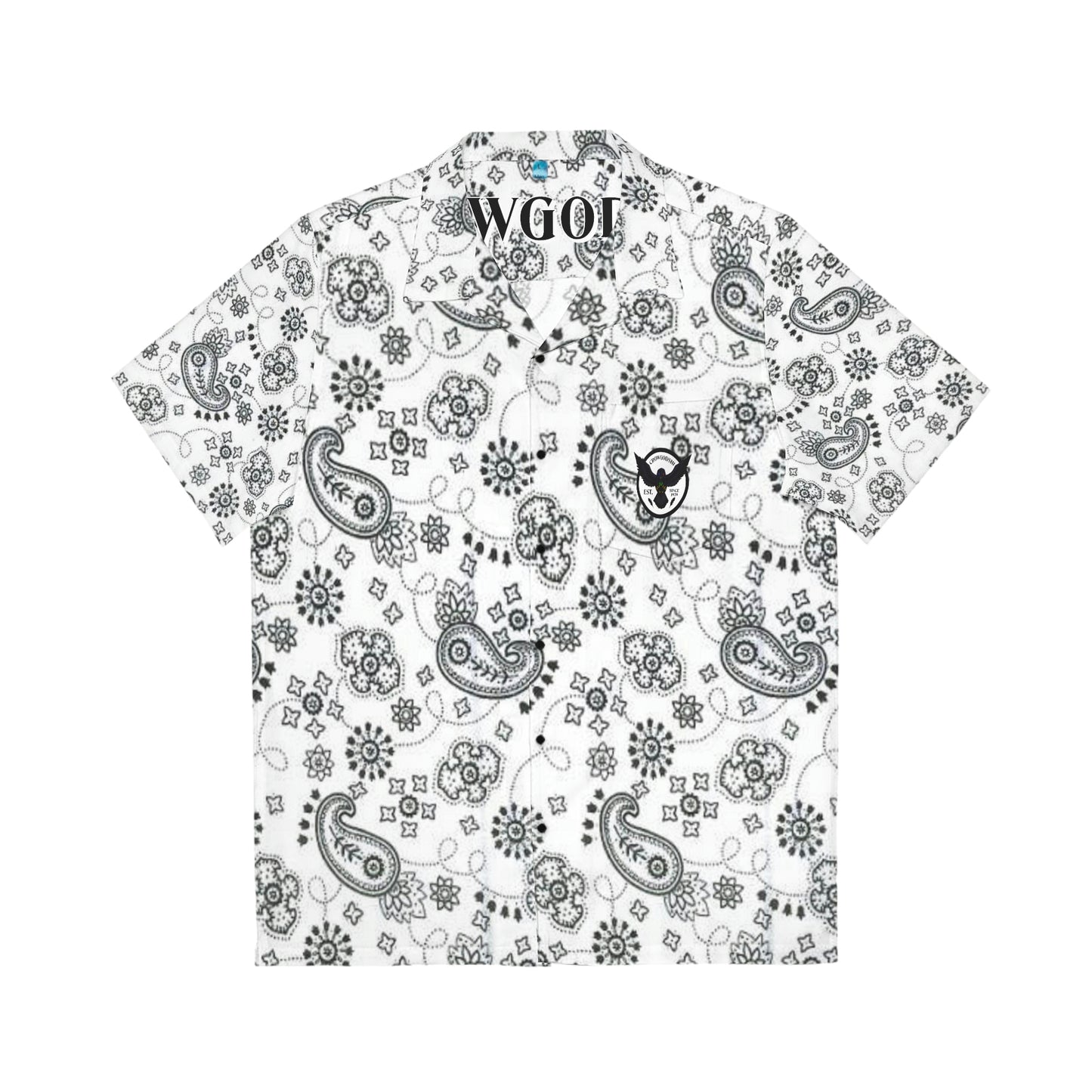Crowgodshi Men's White Colors Hawaiian Shirt