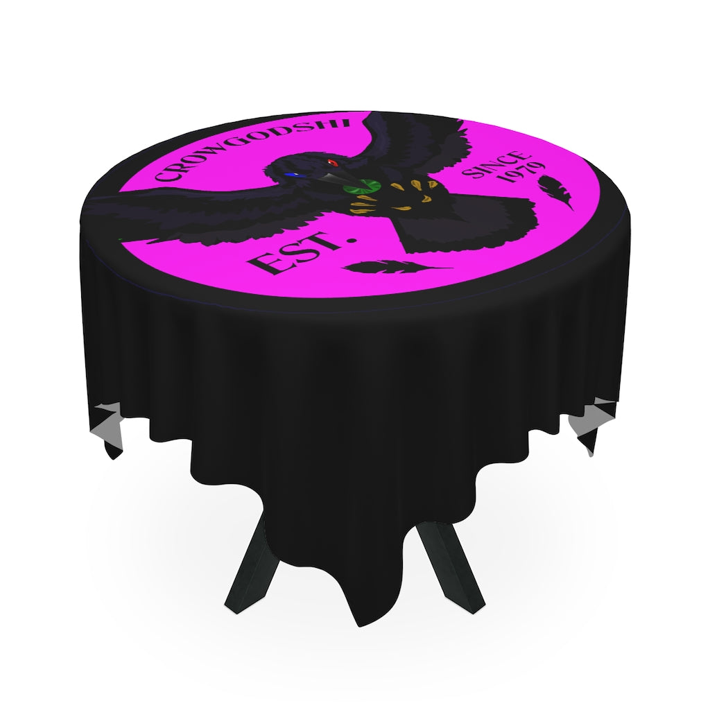 Crowgodshi Table Cloth, PINK LOGO