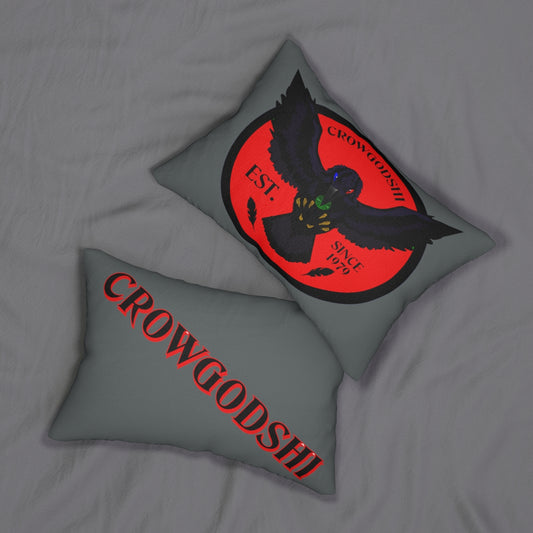 Crowgodshi First Generation Lumbar Pillow, RED LOGO