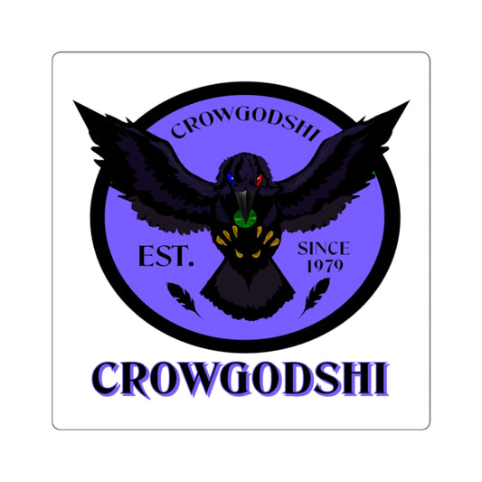 Crowgodshi Square Stickers, PURPLE LOGO