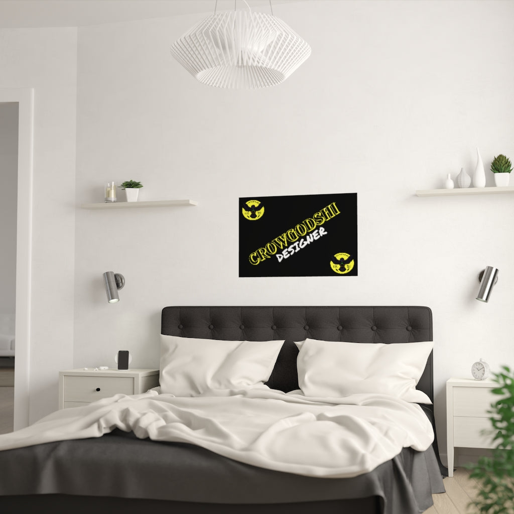 Crowgodshi Designer Satin Posters, YELLOW