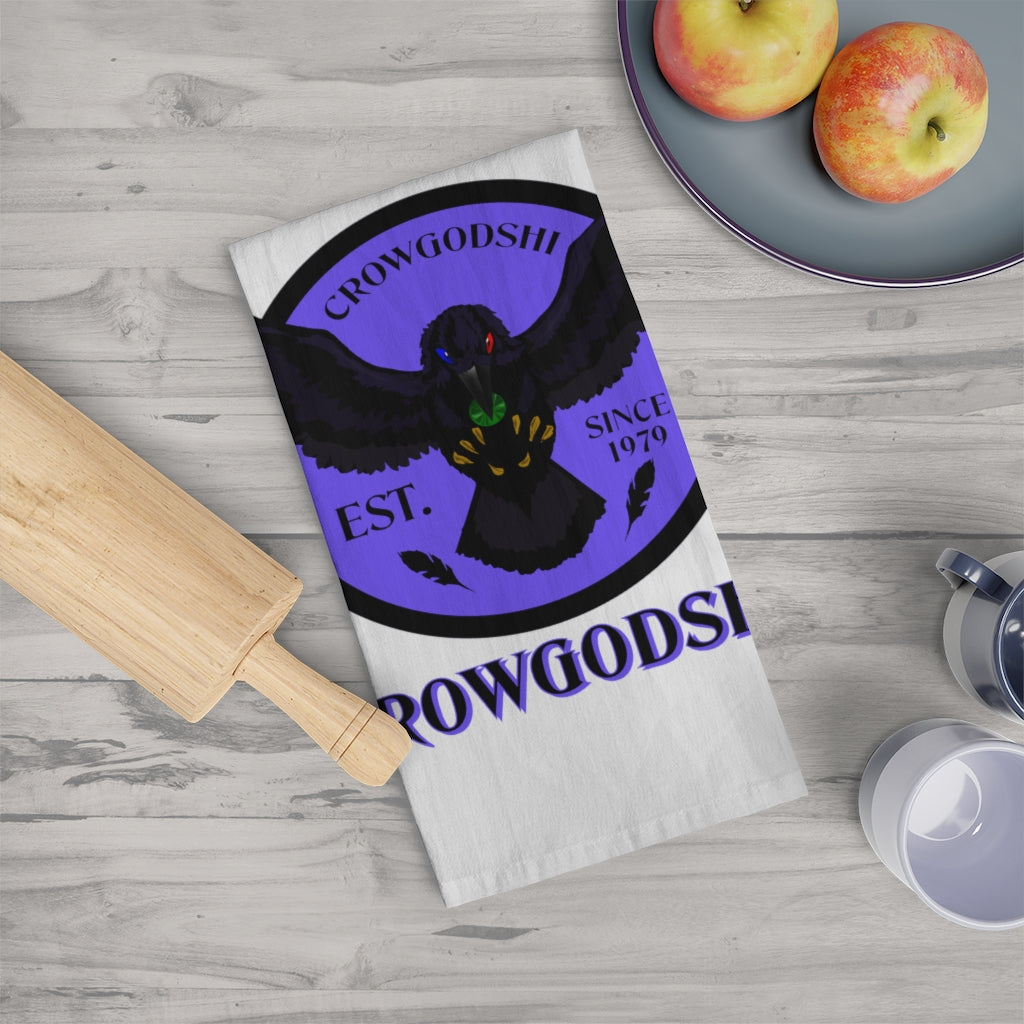 Crowgodshi Kitchen Towel, PURPLE LOGO