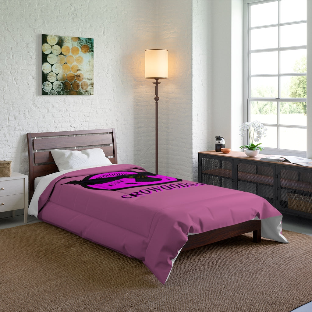 Copy of Crowgodshi First Generation Comforter, PINK LOGO
