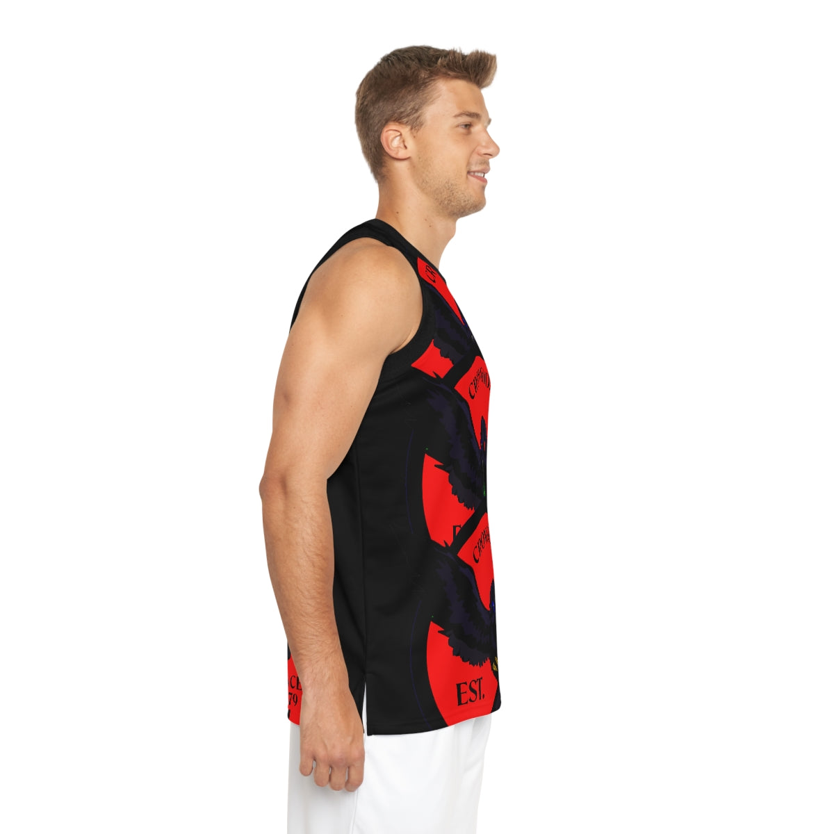 Special Edition Crowgodshi Designer Basketball Jersey, RED LOGO