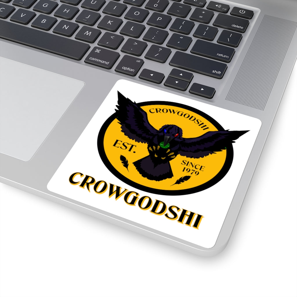 Crowgodshi Square Stickers, GOLD LOGO
