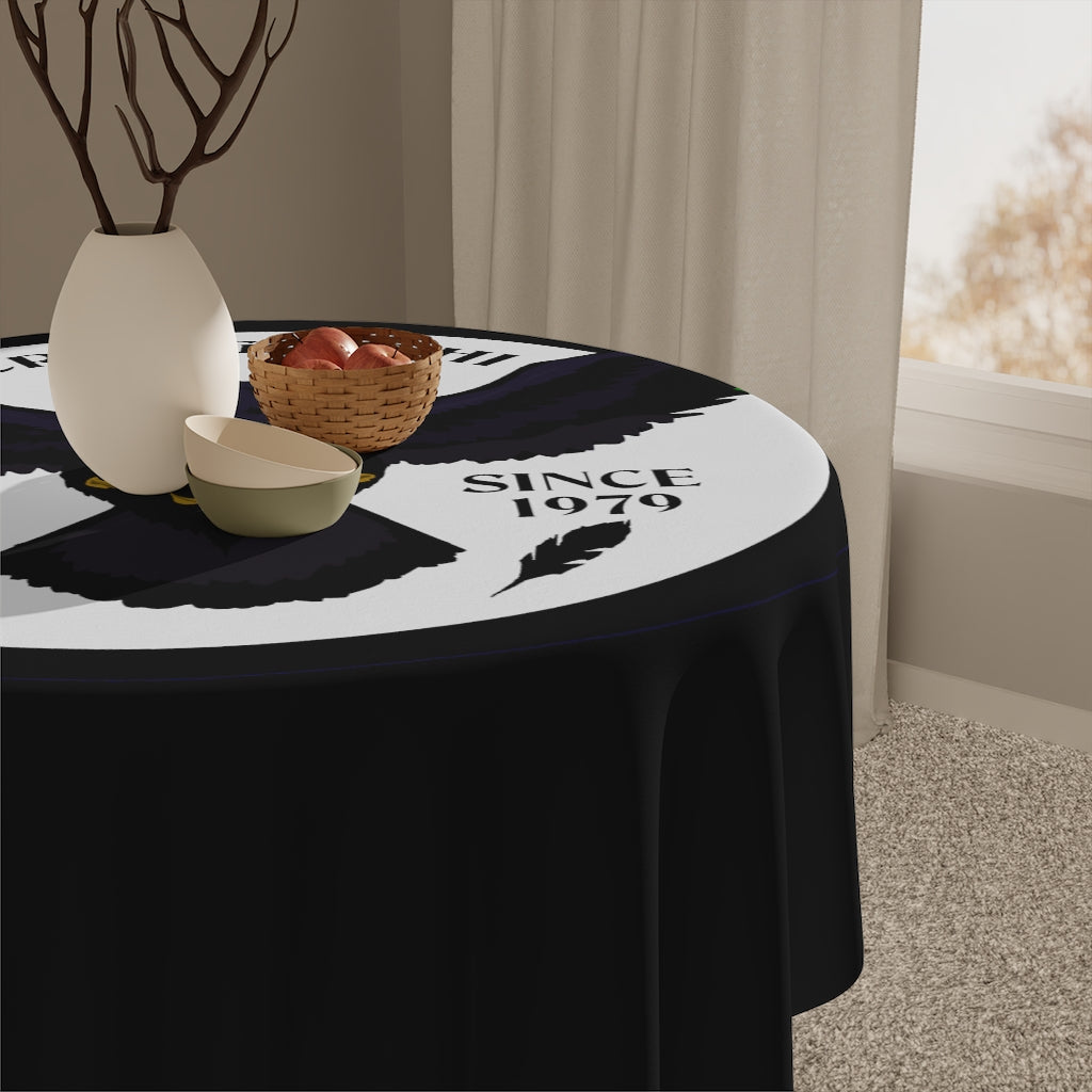 Crowgodshi Table Cloth, WHITE LOGO
