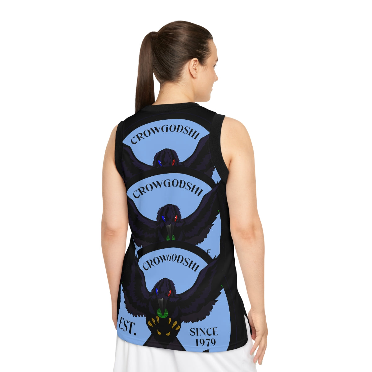 Special Edition Crowgodshi Designer Basketball Jersey, CAROLINA BLUE LOGO