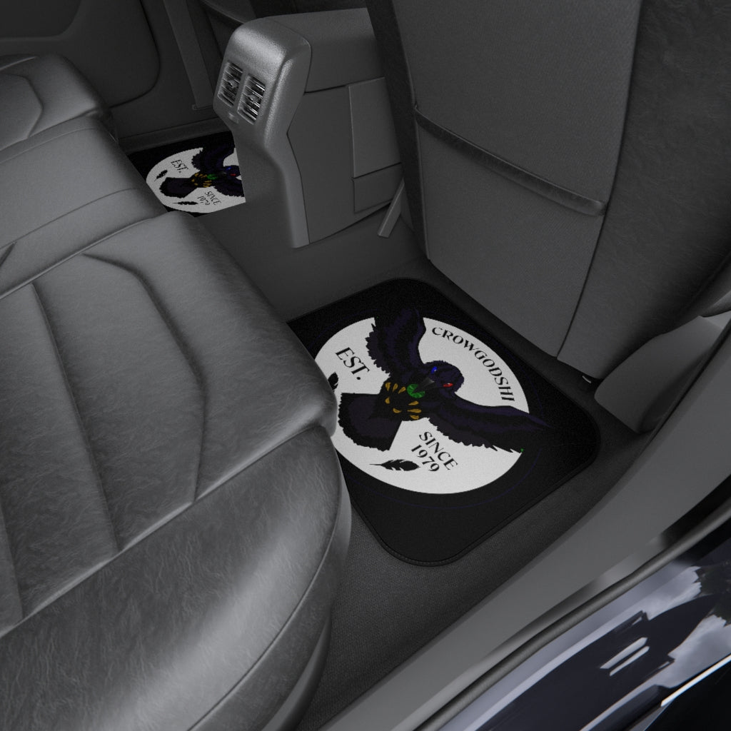 Crowgodshi Car Mats (2x Rear), WHITE