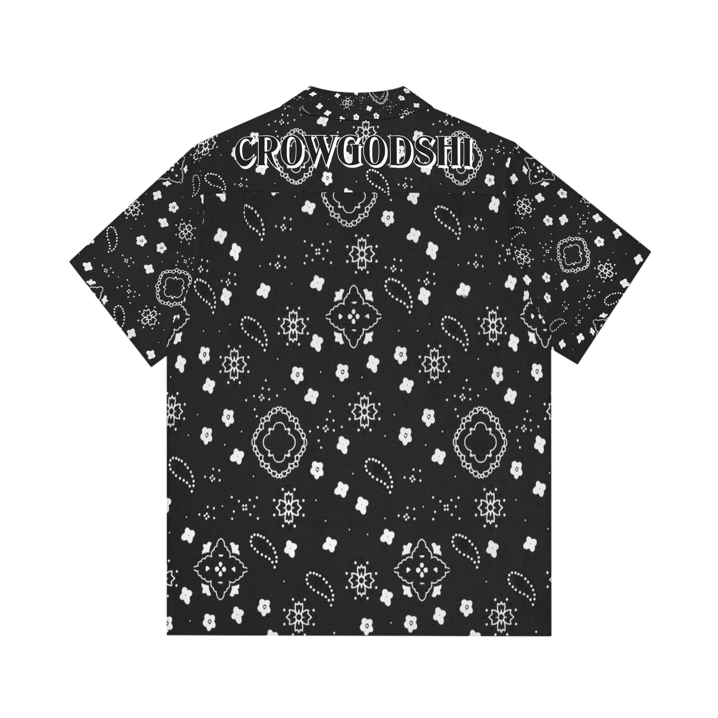 Crowgodshi Men's Black Colors Hawaiian Shirt