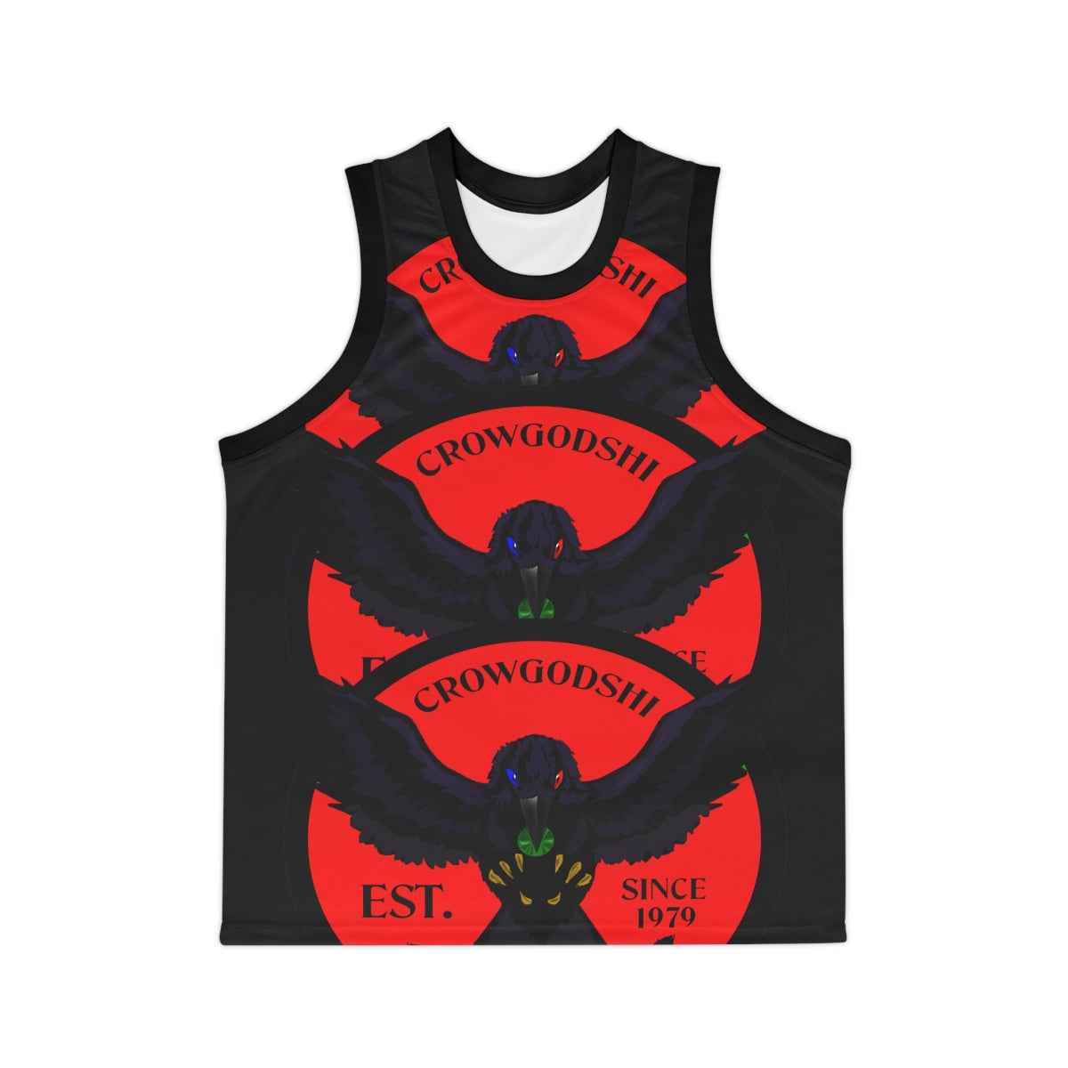 Special Edition Crowgodshi Designer Basketball Jersey, RED LOGO