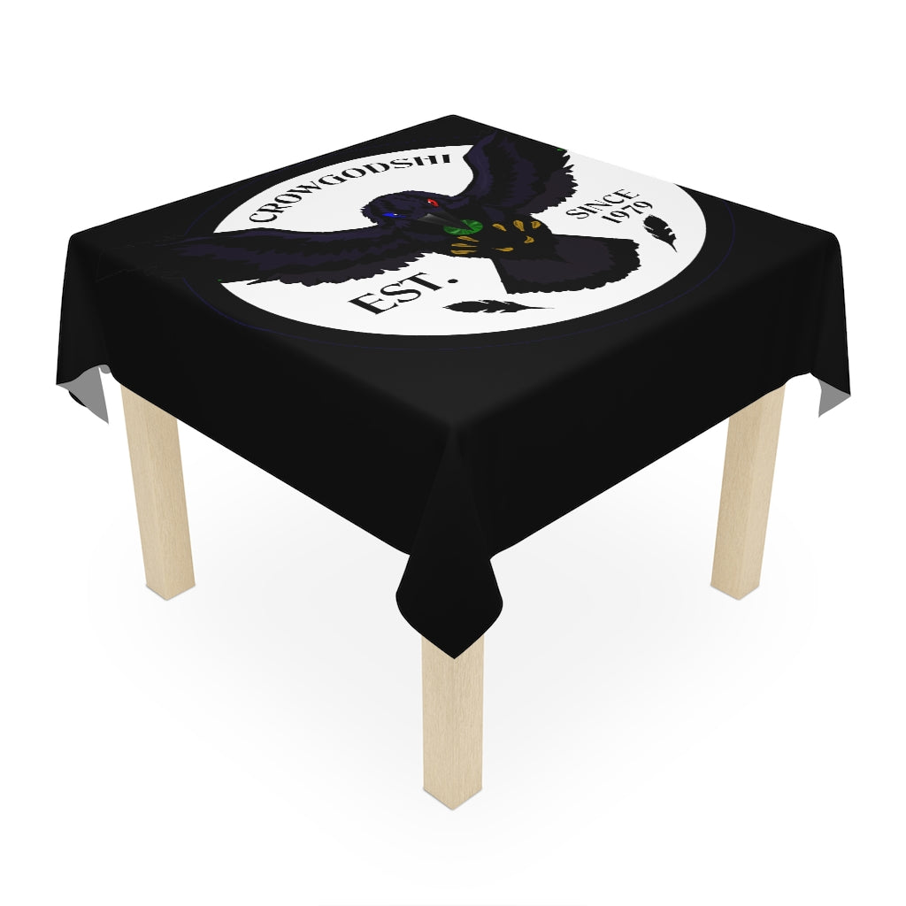 Crowgodshi Table Cloth, WHITE LOGO