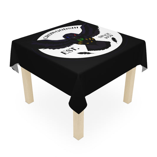Crowgodshi Table Cloth, WHITE LOGO