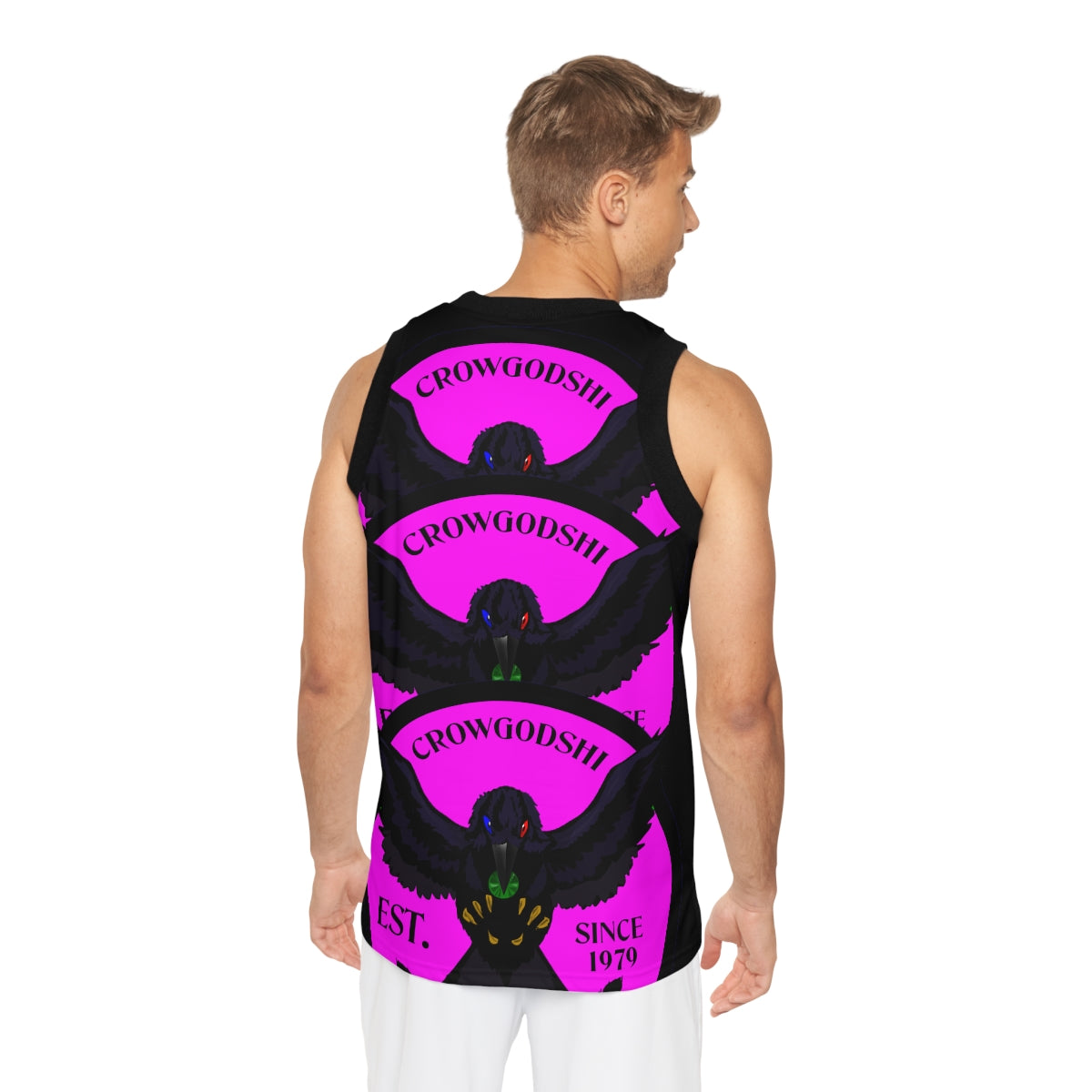 Special Edition Crowgodshi Designer Basketball Jersey, PINK LOGO