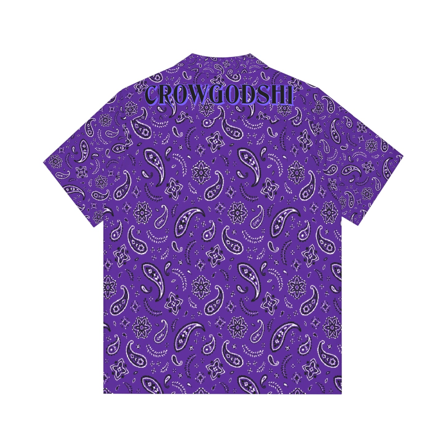 Crowgodshi Men's Purple Colors Hawaiian Shirt