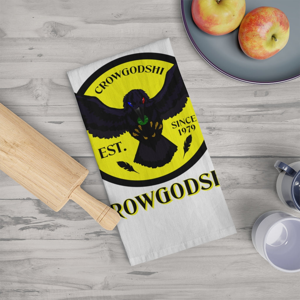 Crowgodshi Kitchen Towel, YELLOW LOGO