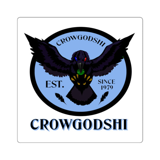 Crowgodshi Square Stickers, CAROLINA BLUE LOGO
