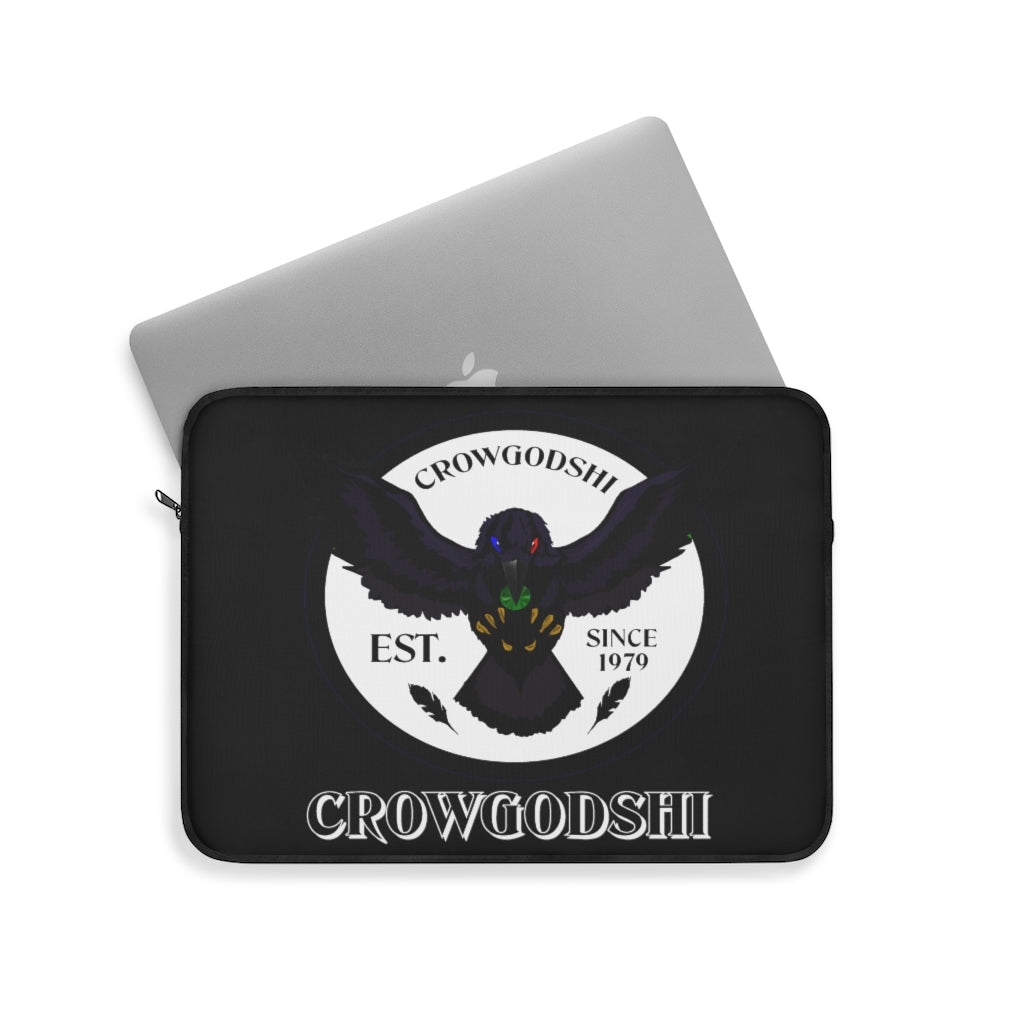Crowgodshi First Generation Laptop Sleeve, WHITE LOGO