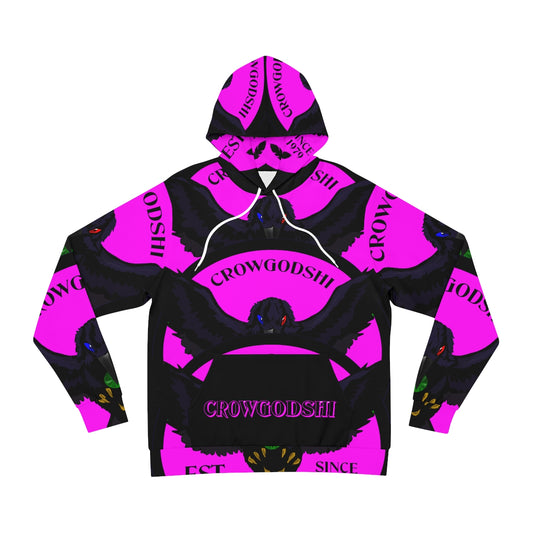 Special Edition Crowgodshi Designer Hoodie, PINK LOGO