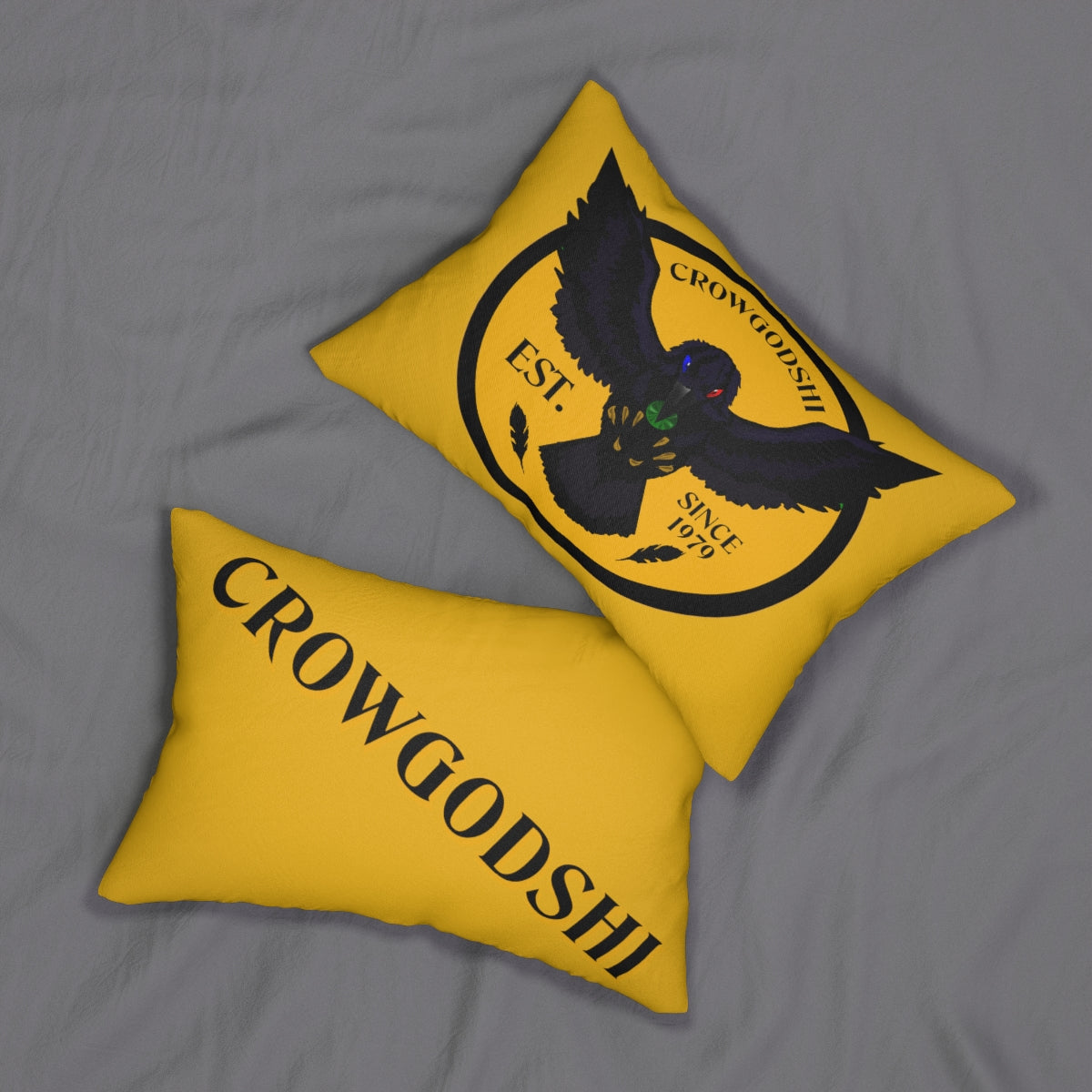 Crowgodshi First Generation Lumbar Pillow, GOLD LOGO