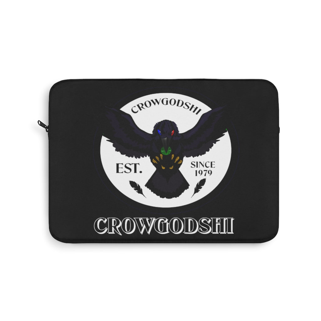 Crowgodshi First Generation Laptop Sleeve, WHITE LOGO