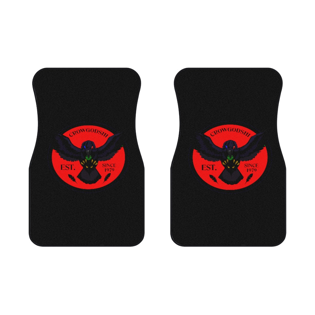Crowgodshi Car Mats (2x Front), RED