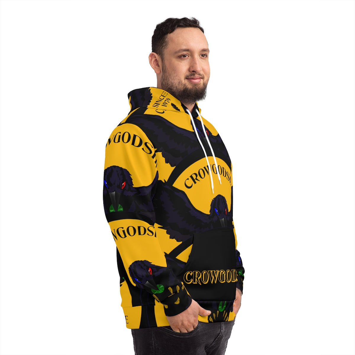 Special Edition Crowgodshi Designer Hoodie, GOLD LOGO