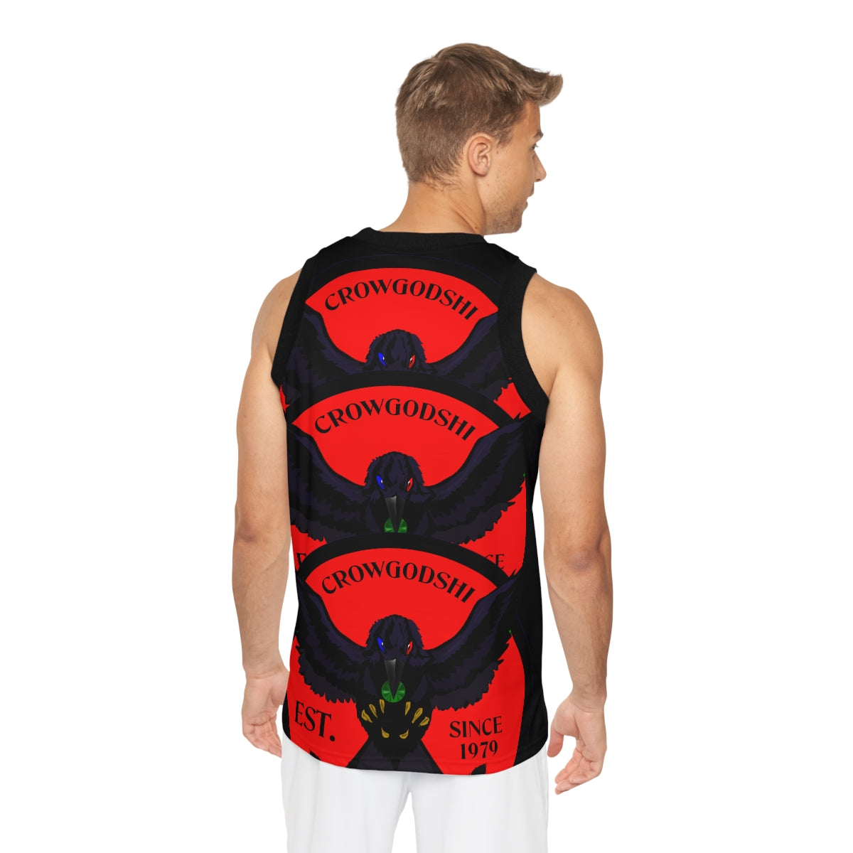Special Edition Crowgodshi Designer Basketball Jersey, RED LOGO